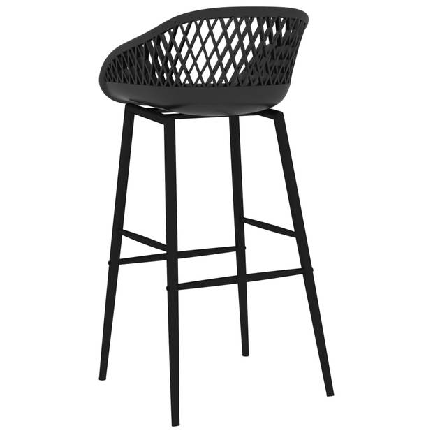 vidaXL Barstoelen 2 st zwart