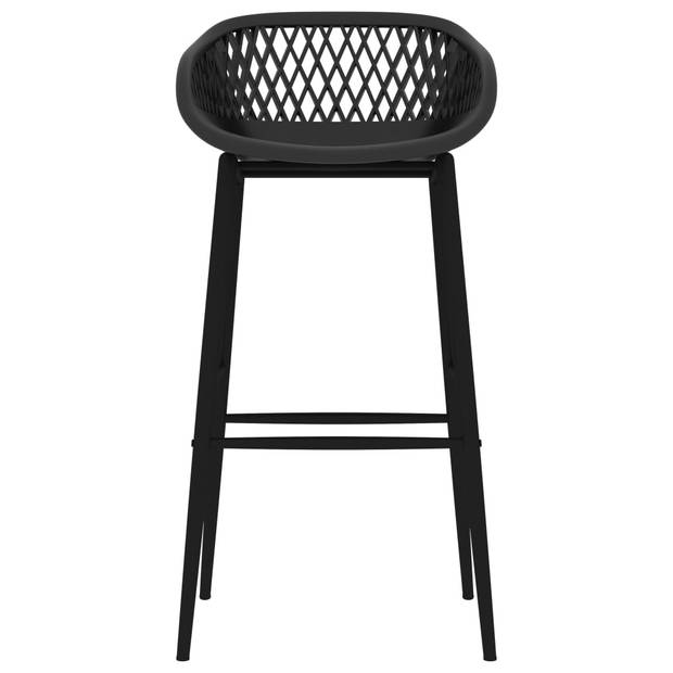 vidaXL Barstoelen 2 st zwart