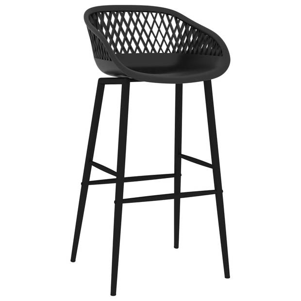 vidaXL Barstoelen 2 st zwart