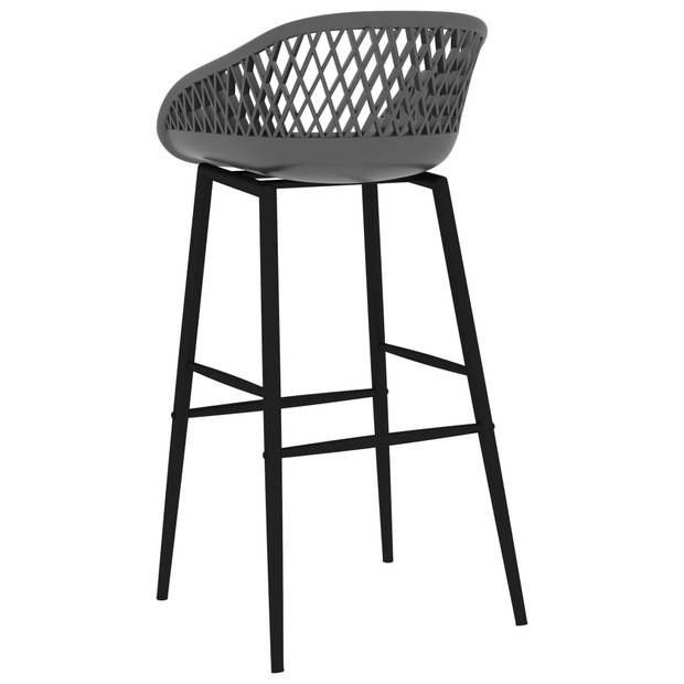 vidaXL Barstoelen 4 st grijs