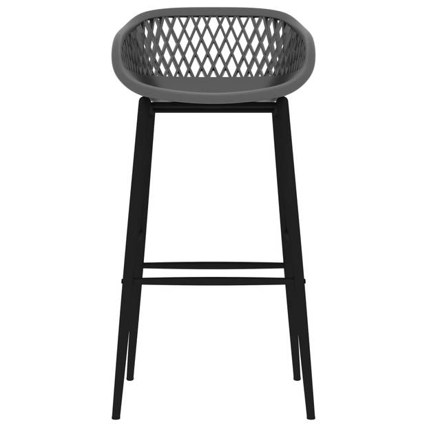 vidaXL Barstoelen 4 st grijs