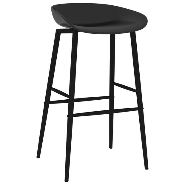 vidaXL Barstoelen 2 st zwart