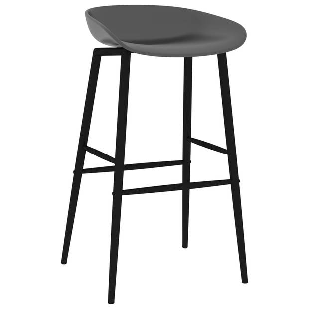 vidaXL Barstoelen 2 st grijs