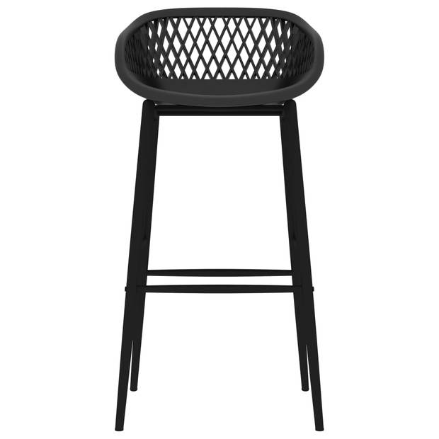 vidaXL Barstoelen 4 st zwart