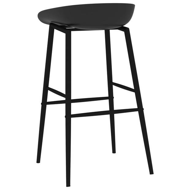 vidaXL Barstoelen 4 st zwart