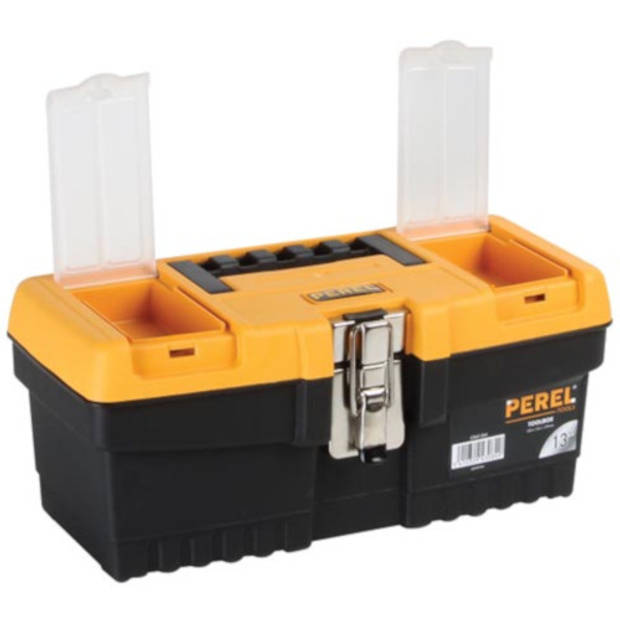 Perel gereedschapskoffer 32 x 15,5 x 13,9 cm zwart/oranje