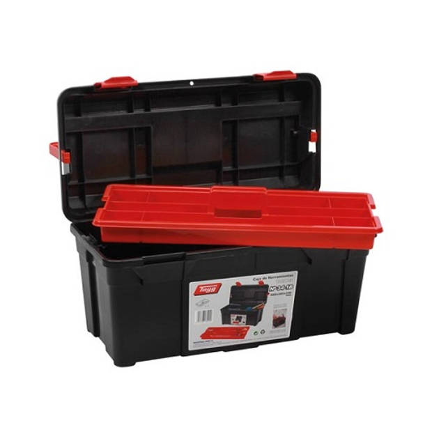 Tayg gereedschapskoffer 58 cm polypropyleen zwart/rood