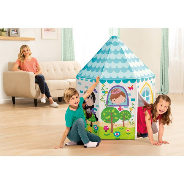 Intex speeltent Princess junior 130 x 104 cm vinyl blauw