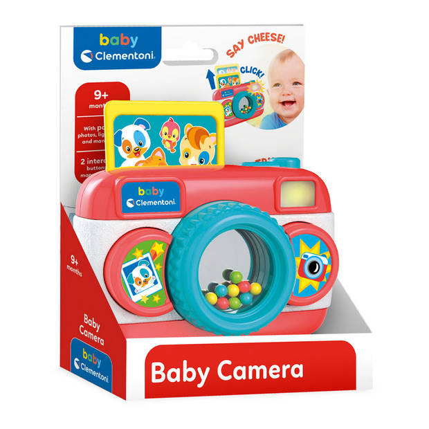 Clementoni babycamera junior 14 x 20 cm +9 maanden rood/blauw