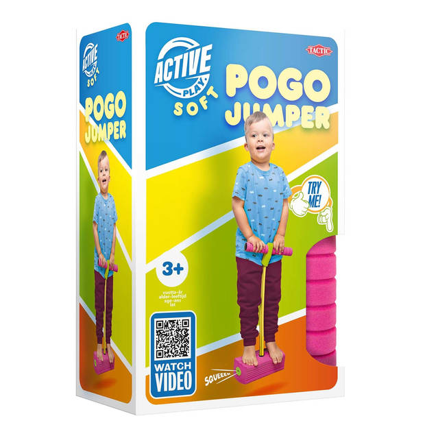 Tactic pogostick junior 17,5 x 28 cm foam oranje/groen/blauw