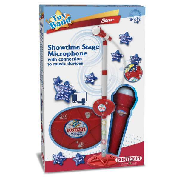 Bontempi microfoon Showtime Stage junior wit/rood