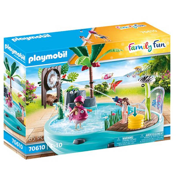 PLAYMOBIL Family Fun - Leuk zwembad met watersplash (70610)