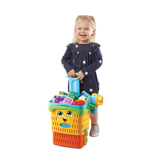 VTech winkelmand Scan & Leer 19 x 32 x 29 cm geel/rood 12-delig