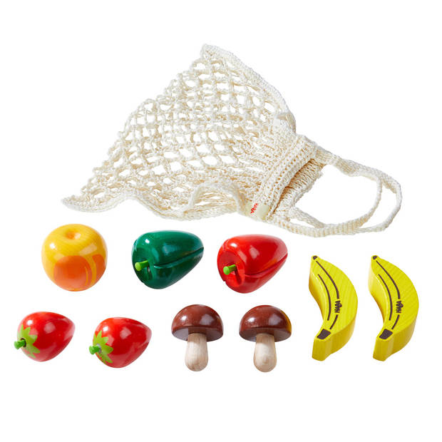 Haba speelgoedeten Fruit en Groente 25 cm katoen 11-delig
