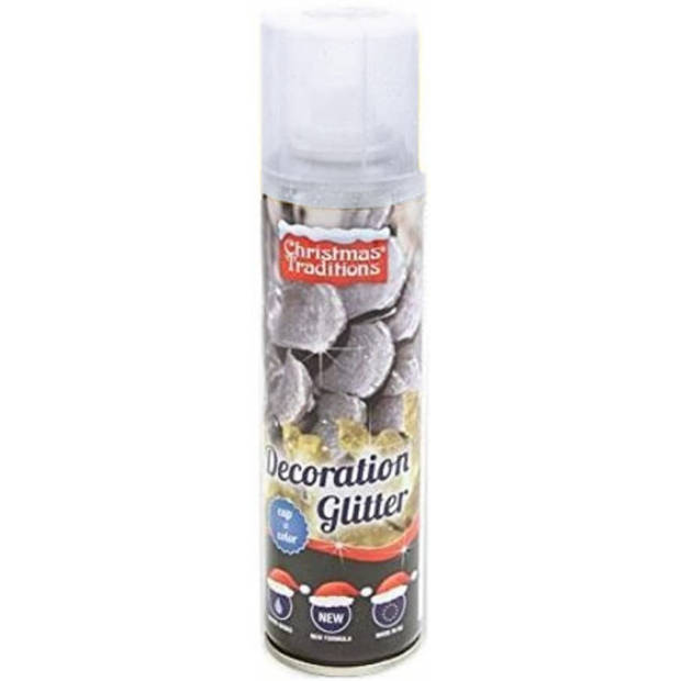 Witbaard decoratiespray glitter 100 ml zilver