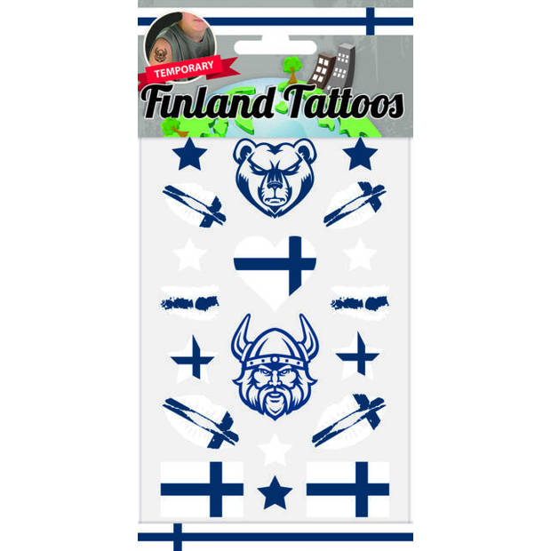 Globos tattoos Finland junior 200 x 102 mm 19-delig