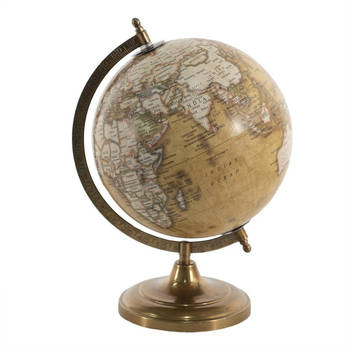 Clayre & Eef Gele Wereldbol/globe 22*22*33 cm 64905