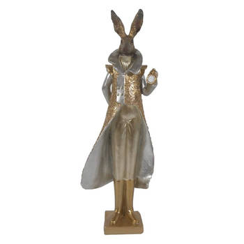 Clayre & Eef Goude Decoratie konijn 11*8*33 cm 6PR3597