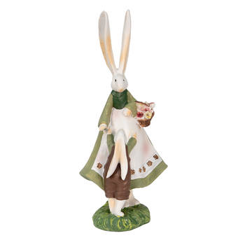 Clayre & Eef Groene Decoratie konijnen 10*7*25 cm 6PR3567
