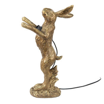 Clayre & Eef Goude Tafellamp konijn 12*24*41 cm 6LMP734