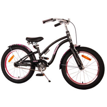 Volare Miracle Cruiser Kinderfiets - Meisjes - 18 inch - Mat Zwart - Prime Collection