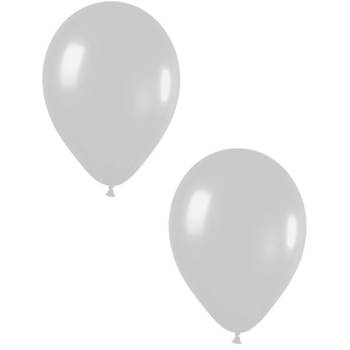 10x Zilveren metallic ballonnen 30 cm - Ballonnen