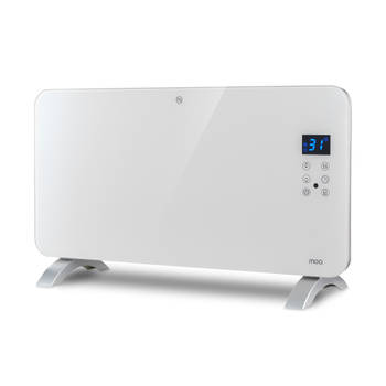 MOA Smart Glazen Paneelverwarmer met WiFi - Elektrische kachel - Panel Heater - Paneelverwarming - Portable Heater - Wit