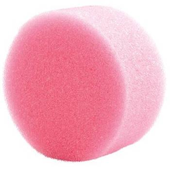 Witbaard grimeersponsje rond 6 x 3 cm foam roze