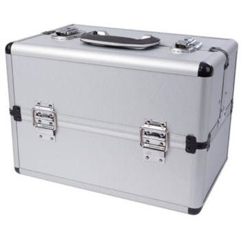 Perel gereedschapskoffer 36 x 22 cm aluminium zilver