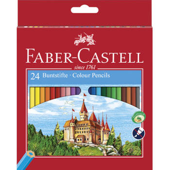 Faber Castell kleurpotloden eco junior 17 cm hout 24 stuks