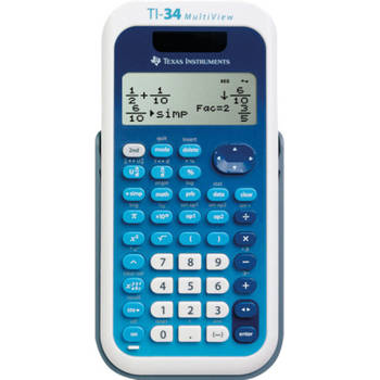 Texas Instruments rekenmachine TI-34MV 17 x 8 x 2 cm wit/blauw