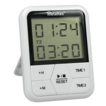 Metaltex digitale timer magnetisch 11 x 8 cm wit