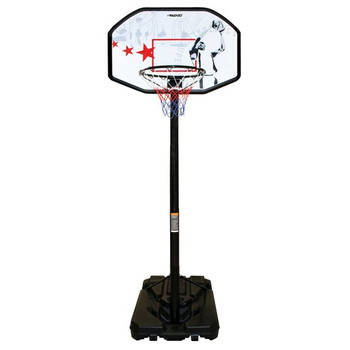 Avento basketbalstandaard 200-305 cm PE zwart/wit/rood