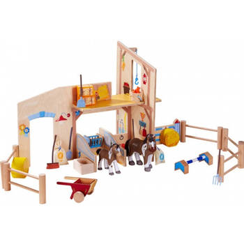 Haba speelset Manege Little Friends junior hout 25-delig