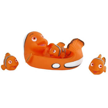 Mini Club badfiguren clownvis 20 cm junior oranje 4-delig