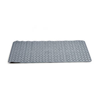 Anti-slip badkamer douche/bad mat - grijs - PVC - 78 x 38 cm - Badmatjes