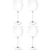 Set van 4x stuks rode wijn/gin tonic ballon glazen 650 ml van onbreekbaar transparant kunststof - Wijnglazen