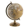 Clayre & Eef Gele Wereldbol/globe 22*22*33 cm 64905