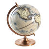 Clayre & Eef Wereldbol 22x30 cm Blauw Hout Metaal Globe Blauw Globe
