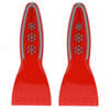 2x stuks rode ijskrabber van kunststof 20 cm - IJskrabbers