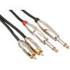 HQ-Power audiokabel RCA mannelijk/jack 6,35 mm 5 meter zwart