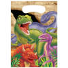32x stuks Dinosaurus thema feestzakjes/cadeauzakjes 22 x 16 cm - Uitdeelzakjes