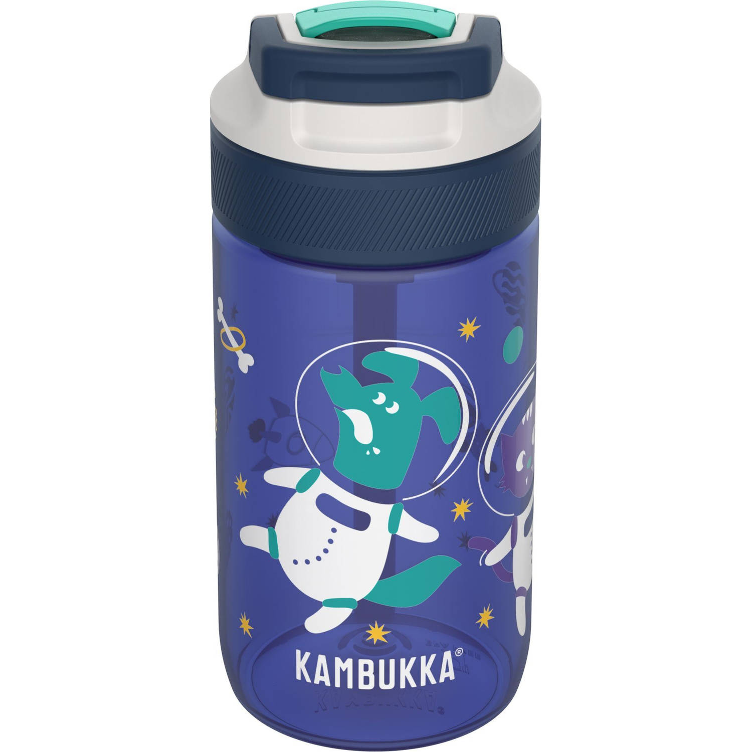 Kambukka - Lagoon Drinkfles 400 ml Space Animals - Tritan - Multicolor