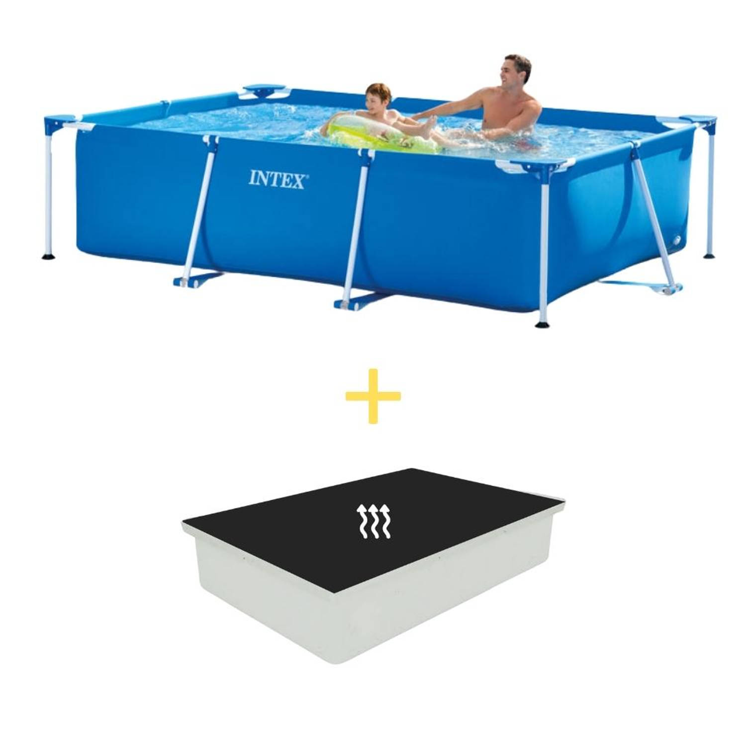 Intex Zwembad - Frame Pool - 260 x 160 x 65 cm - Inclusief Solarzeil