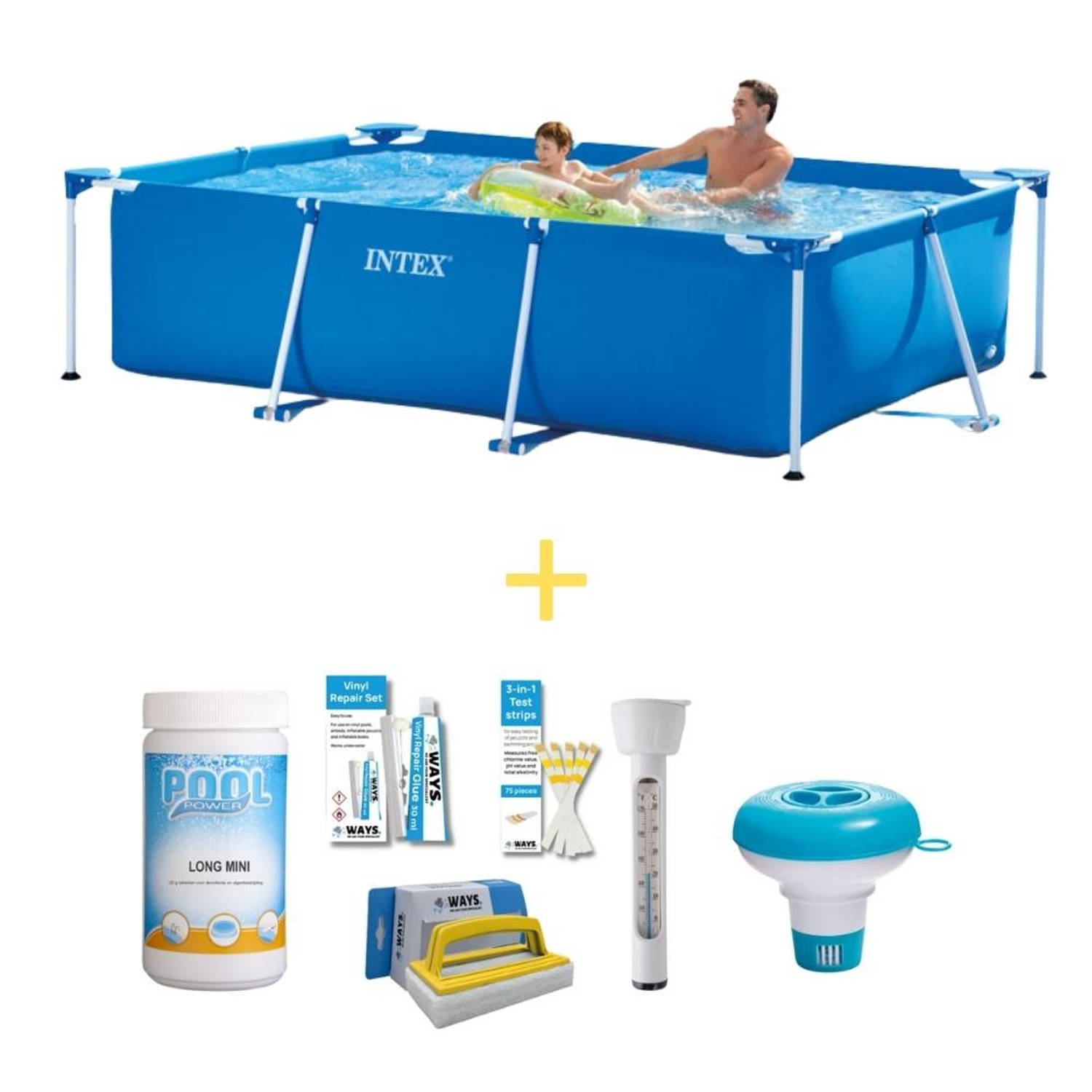 Intex Zwembad - Frame Pool - 260 x 160 x 65 cm - Inclusief WAYS Onderhoudspakket