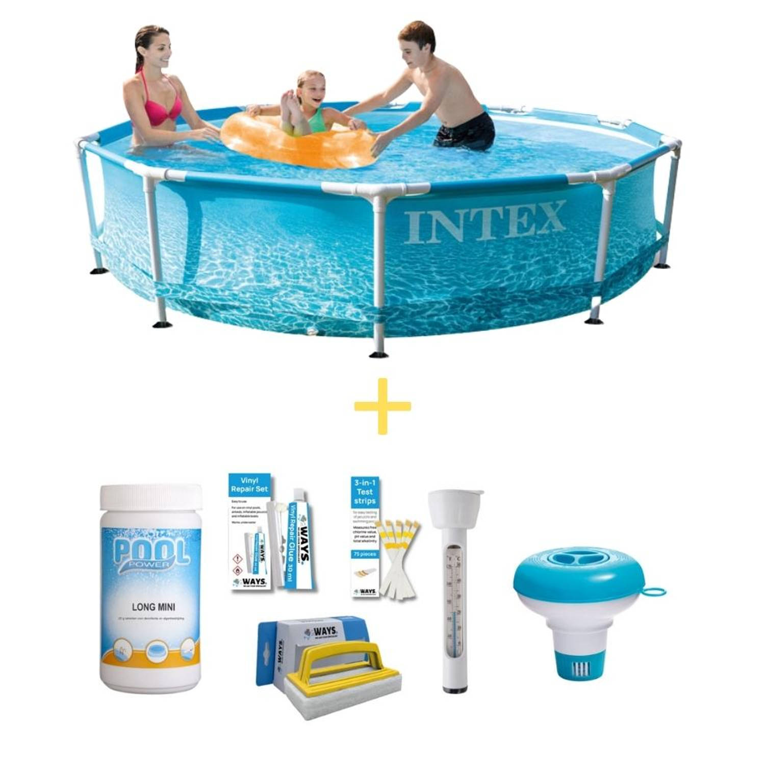 Intex Zwembad Metal Frame Strandzijde 305 X 76 Cm Inclusief Ways Onderhoudspakket
