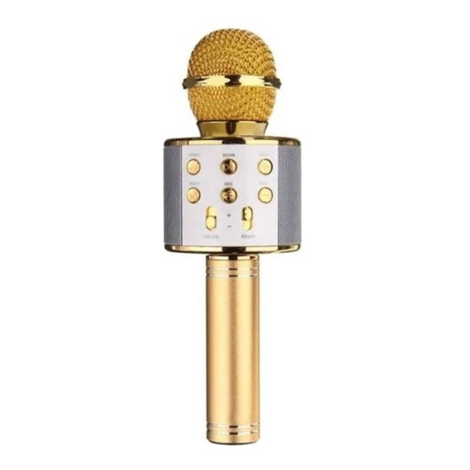iBello Draadloze Karaoke microfoon Goud - Bluetooth - Geschikt voor Android & iOS