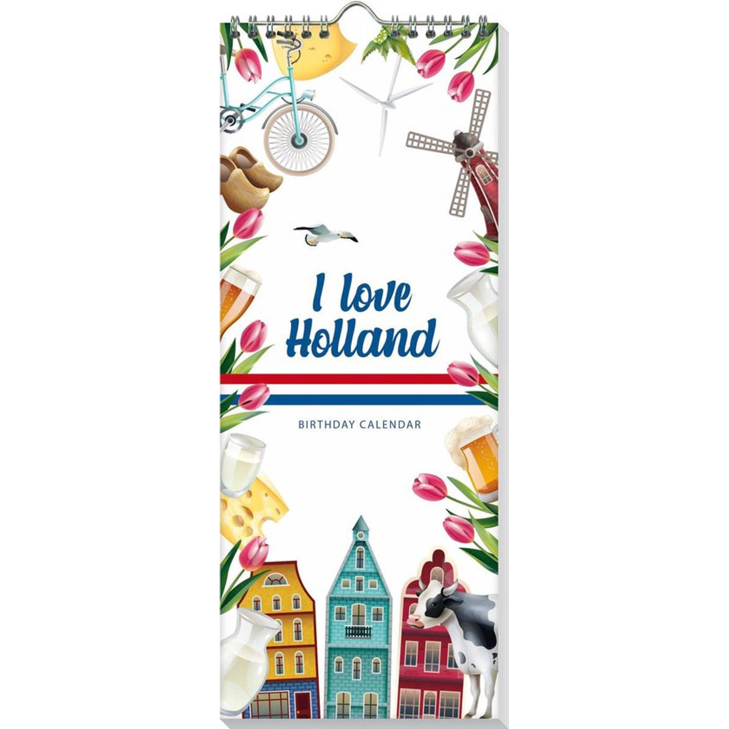 Verjaardagskalender I love Holland - 13 X 33 cm