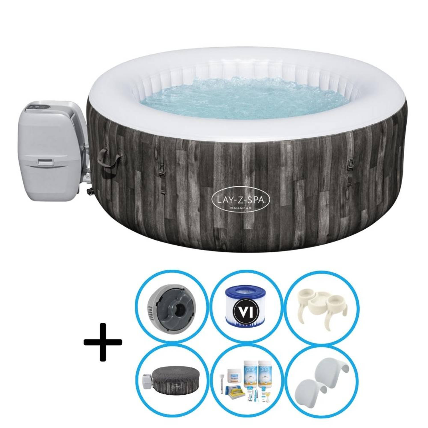 Bestway Jacuzzi Lay z spa Bahama Inclusief Accessoires