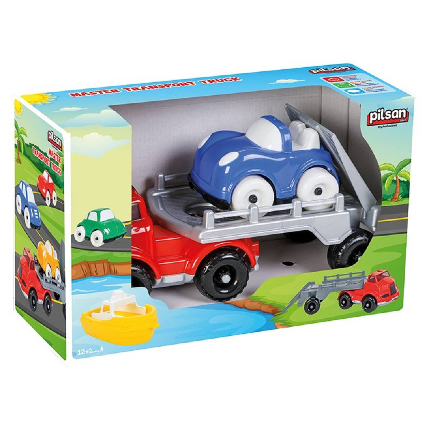 Pilsan - Takelwagen - Sleepwagen speelgoed voor kinderen - 2+ jaar - BPA vrij - Kleur: groen